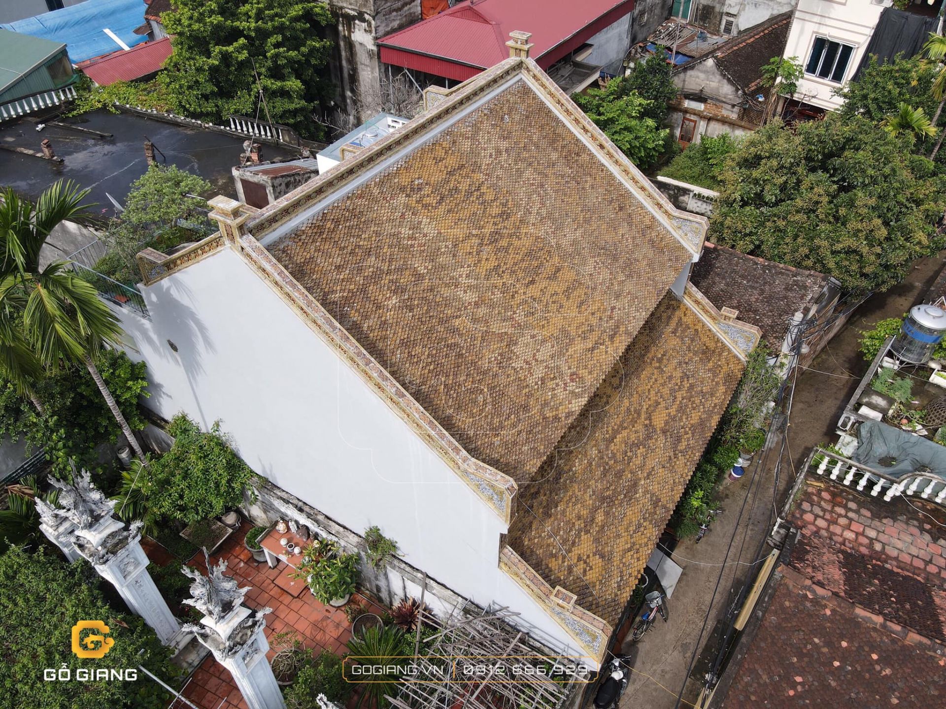 Kiến trúc mái ngói tại Làng Chàng Sơn,Thạch Thất, Hà Nội