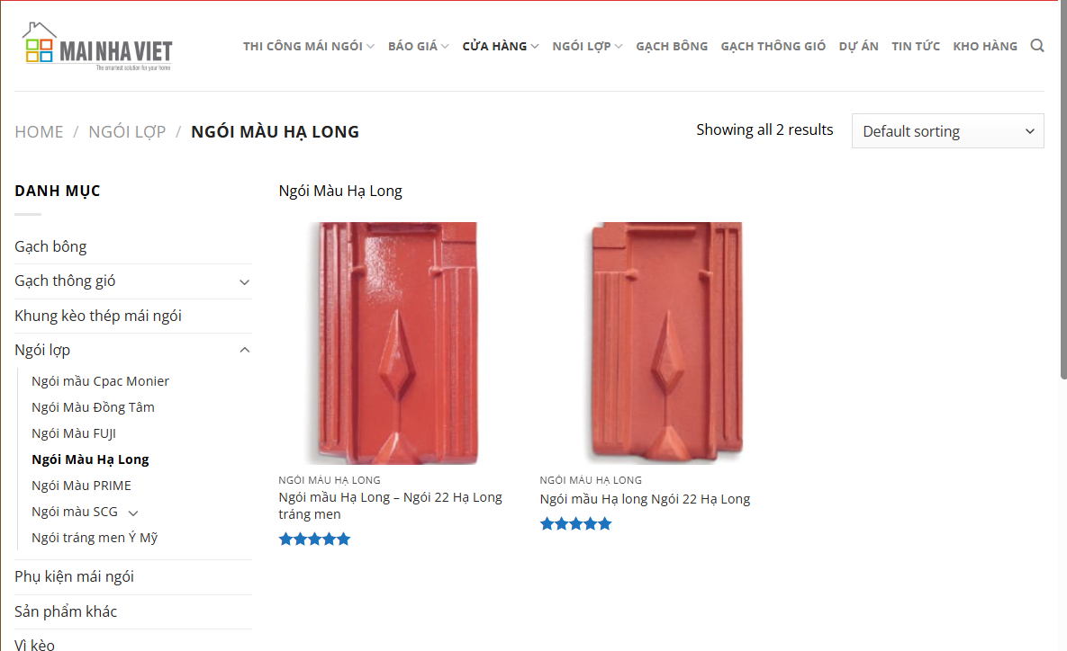 Sản phẩm ngói Hạ Long tại Mái nhà Việt